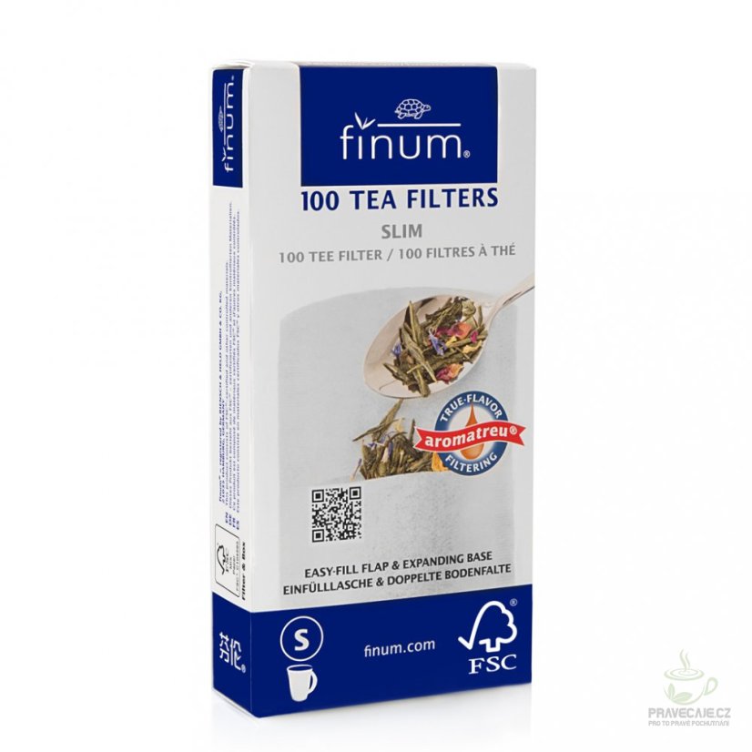Papierové čajové filtre S 100 ks - Finum